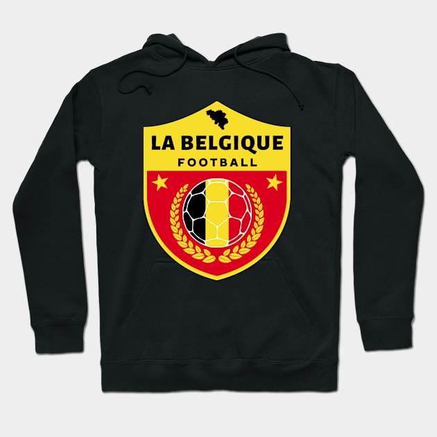 La Belgique Football Fan Hoodie by footballomatic